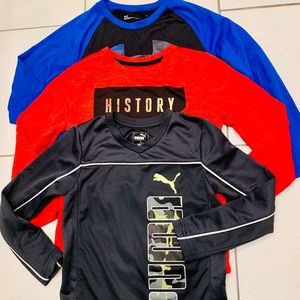 Boys nylon long sleeve shirts